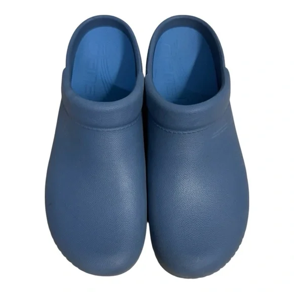 Dansko Kane Clogs Women’s Size 7.5-8 Blue Rubber Slip On Mule Waterproof Shoe - Picture 3 of 7